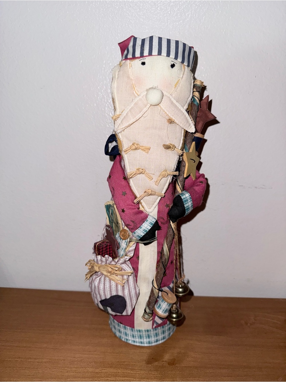 Vintage Primitive Santa Claus Folk Art Christmas Figure Rustic Americana